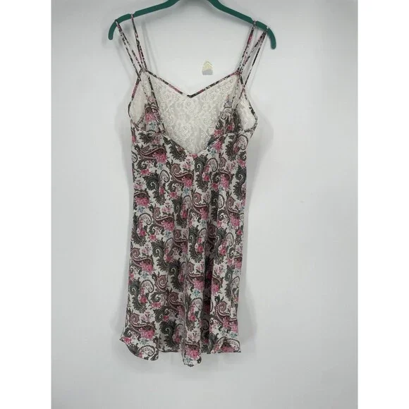 VTG 90s Gold Label Victoria's Secret Lace Floral Slip Satin Dress Lingerie - Picture 10 of 11